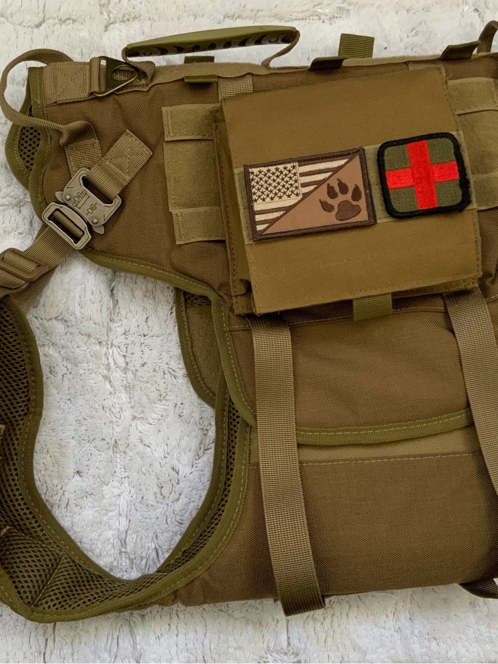 New without Tag. Tactical Canine vest w/ CPR mask in Coyote Brown